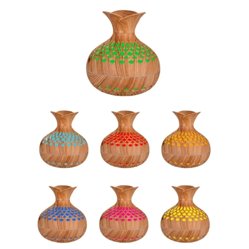 Aroma Diffuser Dark Wood Grain 300ml  – USB Ultrasonic Essential Oil Humidifier
