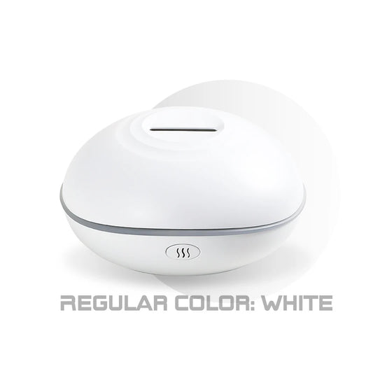 Flame Aroma Diffuser 200ml White – Essential Oil Humidifier with Remote & 7-Color LED Light