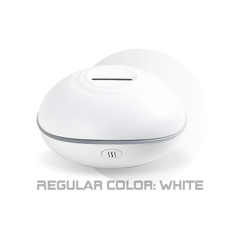 Flame Aroma Diffuser 200ml Wood Grain – Essential Oil Humidifier with Remote & 7-Color LED Light