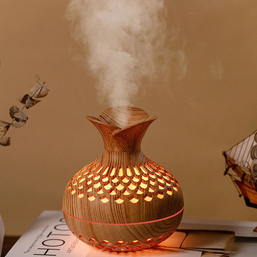 Aroma Diffuser Wood Grain 300ml  – USB Ultrasonic Essential Oil Humidifier