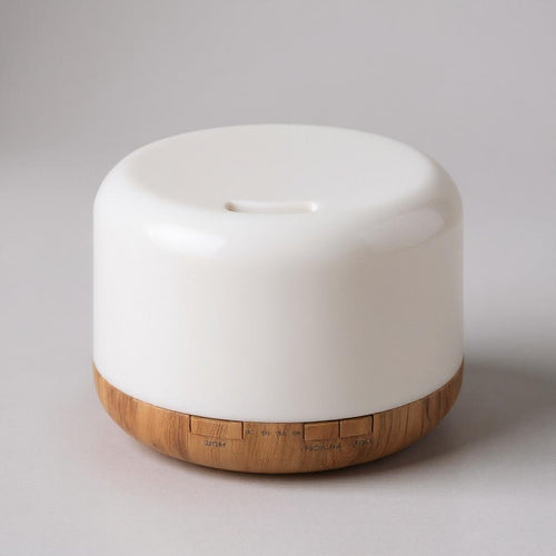 Aroma Diffuser 500ml Wood Grain – USB Essential Oil Humidifier with Colorful Night Light