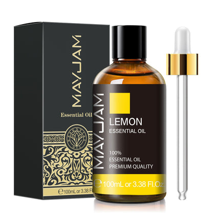 Lemon Essential Oil 100ml | Natural Aromatherapy | Mayjam Basil - 100ml