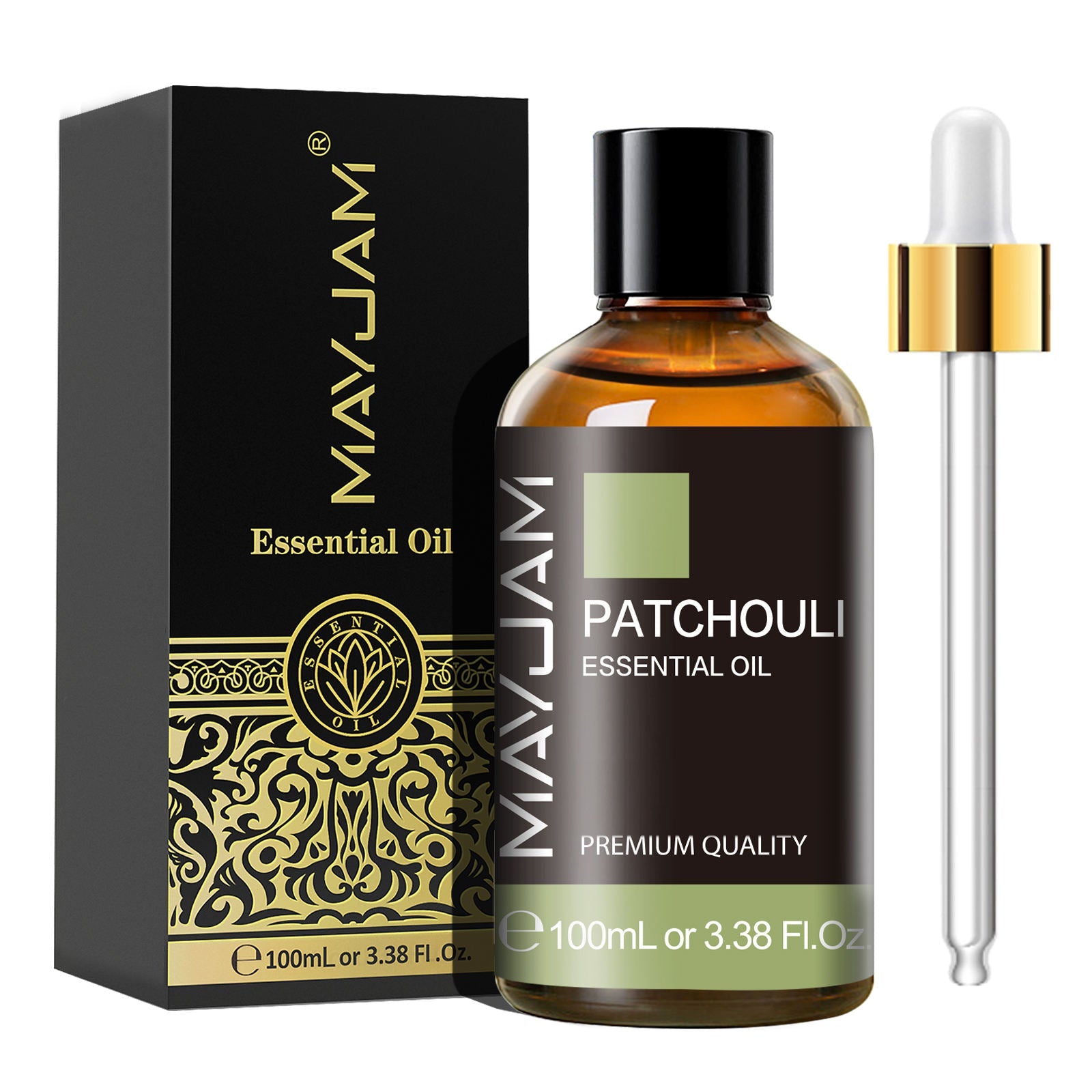 Patchouli Essential Oil 100ml | Natural Aromatherapy | Mayjam