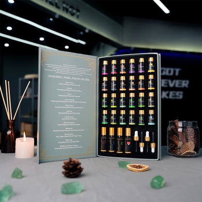 Premium Essential Oils Gift Box 28 Bottles | Aromatherapy Collection | Mayjam